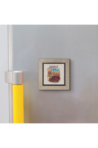 Roma Görseli Baskılı MDF Magnet 7X7 - Resim 3