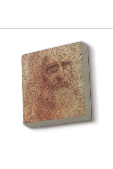 Otoportre (Leonardo Da Vinci, 1512) Baskılı Taş Magnet 5X5 ürün görseli 1