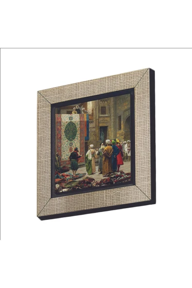 Halı Tüccarı (Osman Hamdi Bey, 1888) Baskılı MDF Magnet 7X7 ürün görseli 1