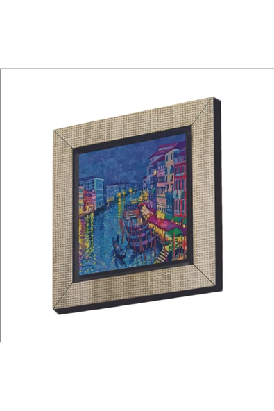 Venedik Görseli Baskılı MDF Magnet 7X7 ürün görseli 1