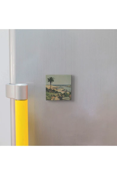 İtalya Görseli Baskılı Taş Magnet 5X5 - Resim 2