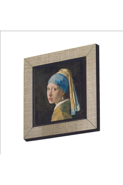 İnci Küpeli Kız (Johannes Vermeer, 1665 Baskılı MDF Magnet 7X7 ürün görseli 1