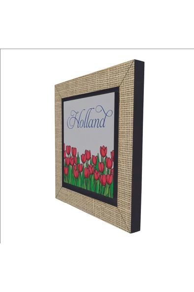Hollanda Lale Görseli Baskılı MDF Magnet 7X7 - Resim 5
