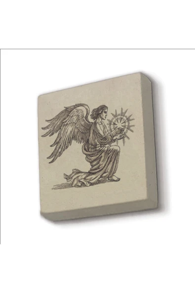 Melek Görseli Baskılı Taş Magnet 5X5 ürün görseli 1