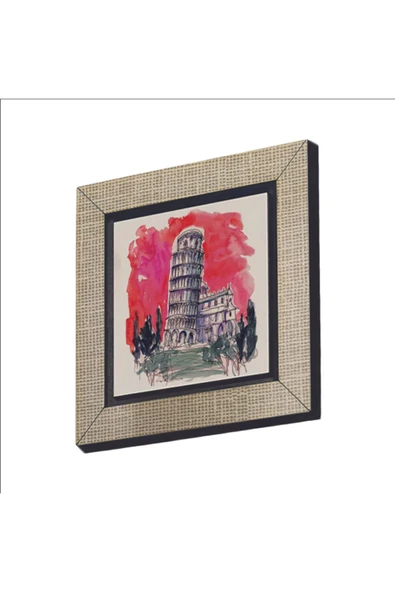Pisa Kulesi Baskılı MDF Magnet 7X7 ürün görseli 1