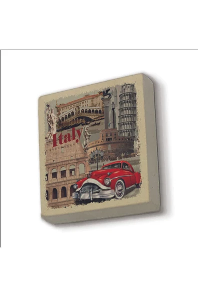 İtalya Görseli Baskılı Taş Magnet 5X5 ürün görseli 1