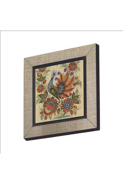 Tavus Kuşu Baskılı MDF Magnet 7X7 ürün görseli 1