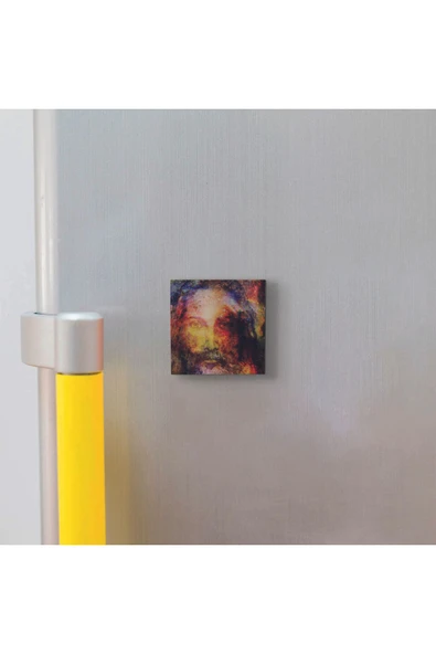 Hz. Isa Görseli Baskılı Taş Magnet 5X5 - Resim 3