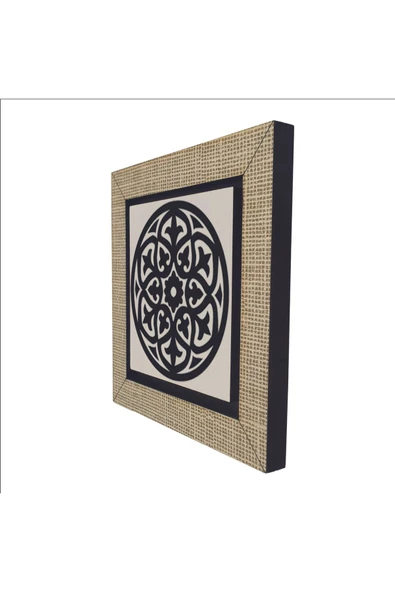 Barok Desen Baskılı MDF Magnet 7X7 - Resim 5