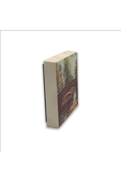 Amsterdam Görseli Baskılı Taş Magnet 5X5 - Resim 4