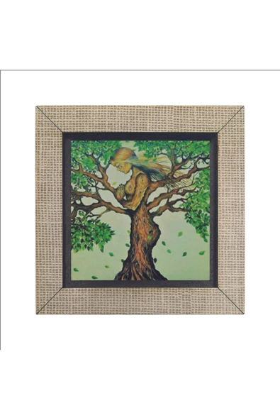 Ağaç Kadın Baskılı MDF Magnet 7X7 - Resim 4