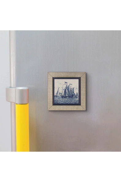 Hollanda Deseni Baskılı MDF Magnet 7X7 - Resim 3