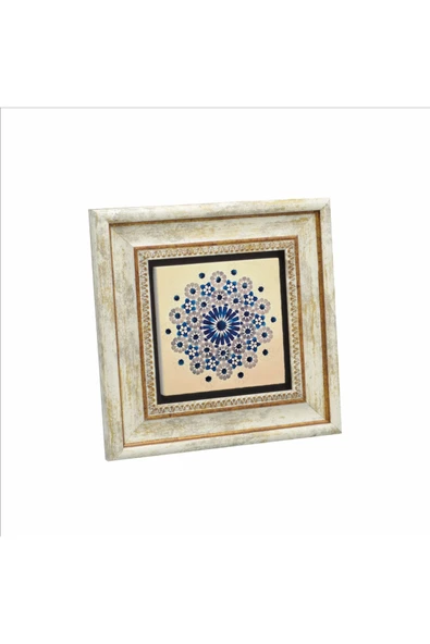 Geometrik Desen Baskılı Taş Tablo 20x20 ürün görseli 1