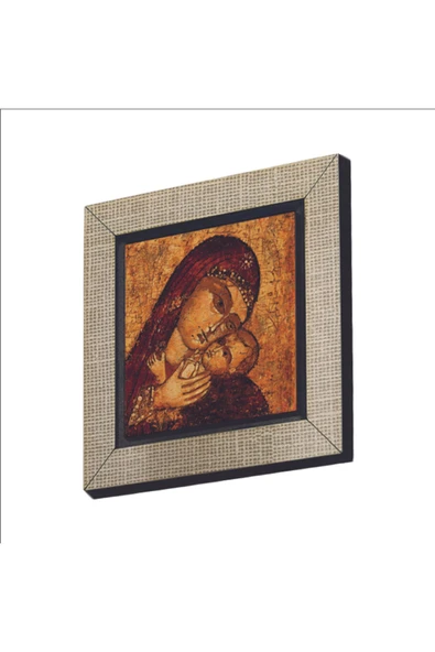 İsa ve Meryem Görseli Baskılı MDF Magnet 7X7 ürün görseli 1