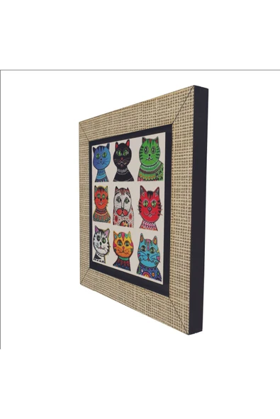 Kediler Baskılı MDF Magnet 7X7 - Resim 5
