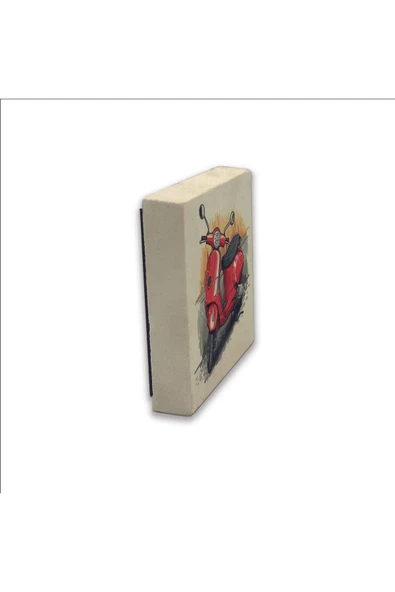 İtalya Görseli Baskılı Taş Magnet 5X5 - Resim 4