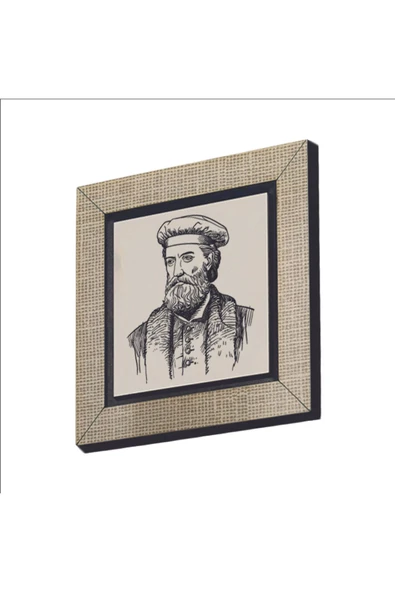 İtalyan Kaşif?Marco Polo Baskılı MDF Magnet 7X7 ürün görseli 1