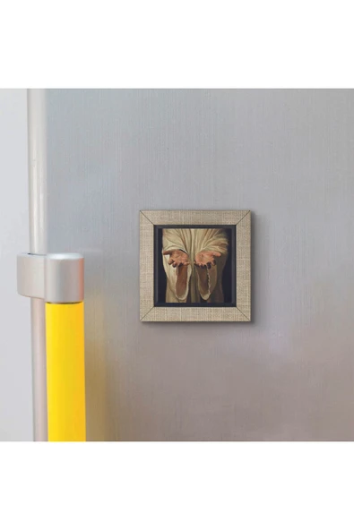 Hz İsa Görseli Baskılı MDF Magnet 7X7 - Resim 3