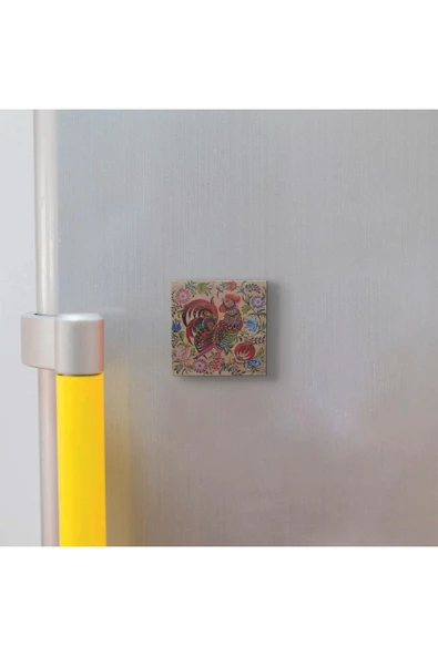 Horoz Baskılı Taş Magnet 5X5 - Resim 3