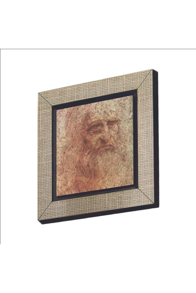 Otoportre (Leonardo Da Vinci, 1512) Baskılı MDF Magnet 7X7 ürün görseli 1