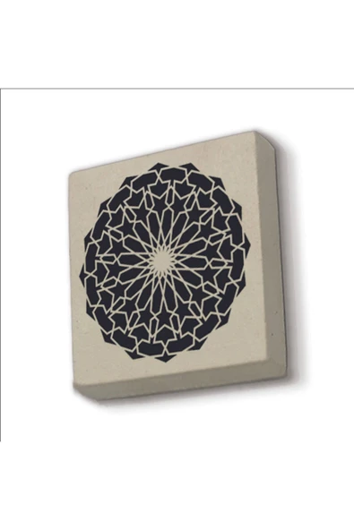 Yuvarlak Rumi Desen Baskılı Taş Magnet 5X5 ürün görseli 1