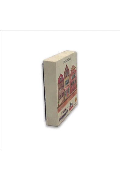 Amsterdam Görseli Baskılı Taş Magnet 5X5 - Resim 4