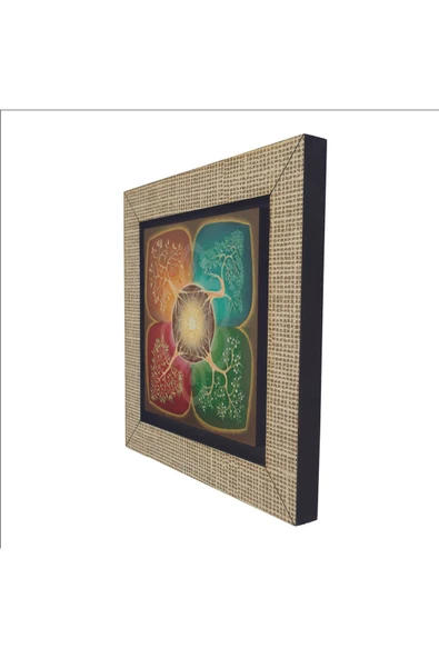 4 Mevsim Ağaç Baskılı MDF Magnet 7X7 - Resim 5