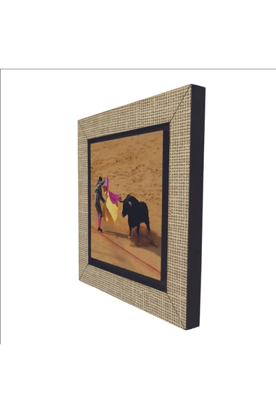 İspanya Boğa güreşi Baskılı MDF Magnet 7X7 - Resim 5