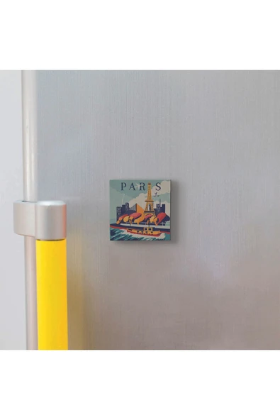 Paris Baskılı Taş Magnet 5X5 - Resim 2