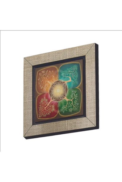 4 Mevsim Ağaç Baskılı MDF Magnet 7X7 ürün görseli 1