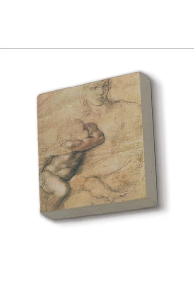 Eskiz çizim (Leonardo Da Vinci) Baskılı Taş Magnet 5X5 ürün görseli 1