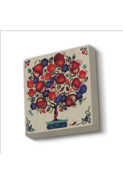 Nar Ağacı Baskılı Taş Magnet 5X5 ürün görseli 1