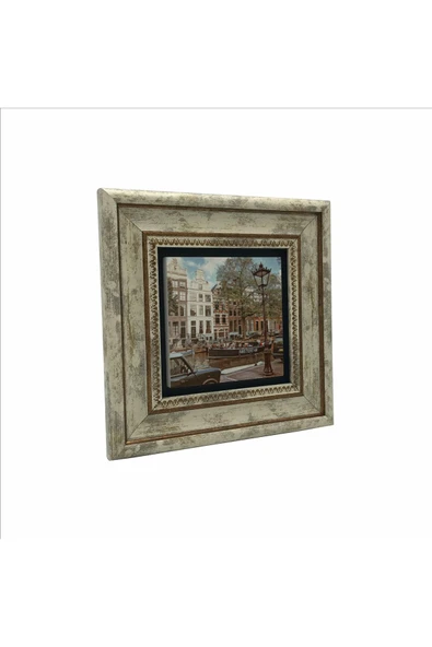 Amsterdam Görseli Baskılı Taş Tablo 20x20 - Resim 4