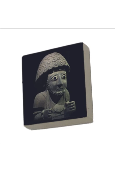Hitit Kralı 2. Şuppiluliuma Heykeli (Hatay) Baskılı Taş Magnet 5X5 ürün görseli 1