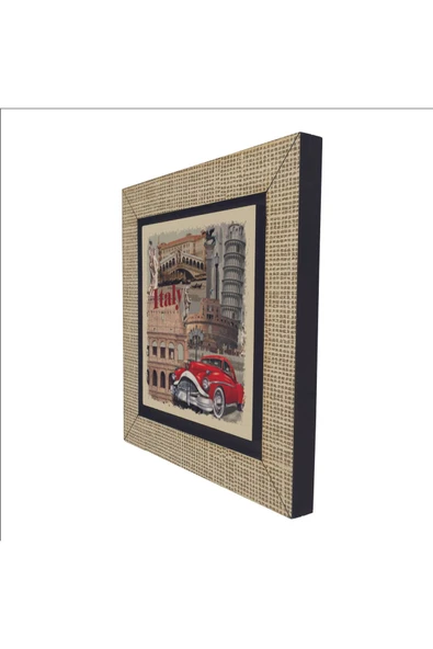 İtalya Görseli Baskılı MDF Magnet 7X7 - Resim 5