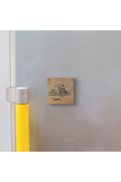 Venedik Görseli Baskılı Taş Magnet 5X5 - Resim 2