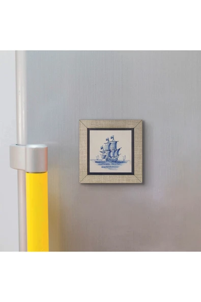 Hollanda Deseni Baskılı MDF Magnet 7X7 - Resim 3