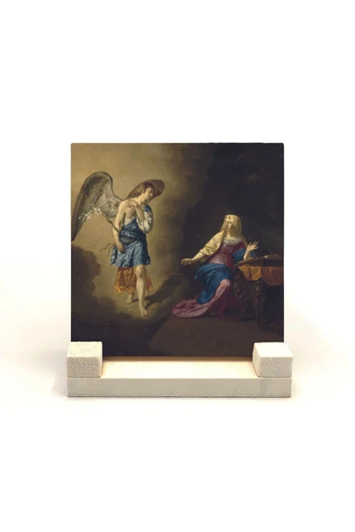 Meryem’e Müjde (Adriaen van de Velde, 1667) Baskılı Taş Masaüstlük 10X10 ürün görseli 1