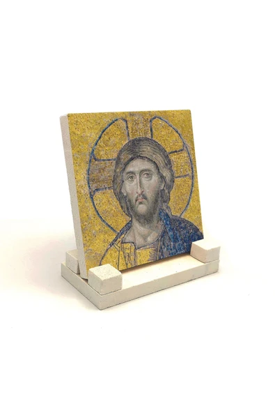 Ayasofya- Isa Mozaiği Baskılı Taş Masaüstlük 10x10 ürün görseli 1