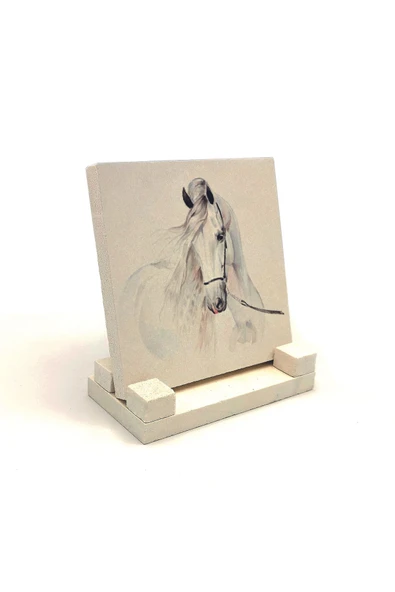 At  Baskılı Taş Masaüstlük 10X10 - Resim 2