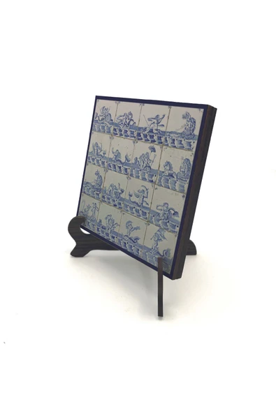 Hollanda Deseni Baskılı MDF Masaüstlük 10X10 ürün görseli 1