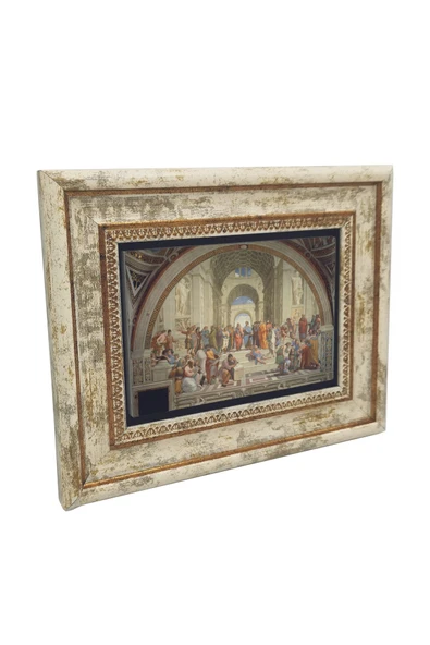 Atina Okulu (1510 Raffaello Sanzio) Baskılı Taş Tablo 20x25 ürün görseli 1