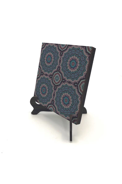 Mandala Baskılı MDF Masaüstlük 10X10 - Resim 2