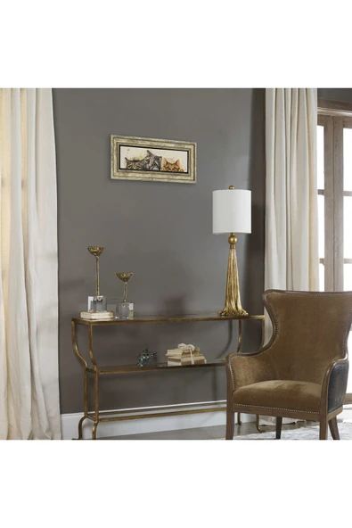 Sevimli Kediler Baskılı Taş Tablo 20x46 - Resim 3