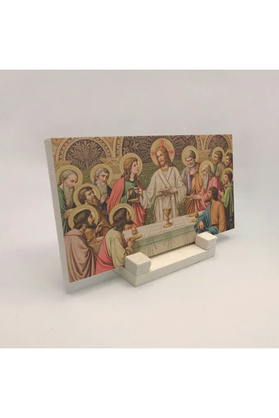 Eucharist (Rabbin Sofrası) Baskılı Taş Masaüstlük 10X20 ürün görseli 1