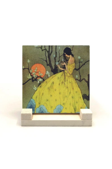 Baharın Vaadi (Majorie Miller, 1920’ler) Baskılı Taş Masaüstlük 10X10 ürün görseli 1