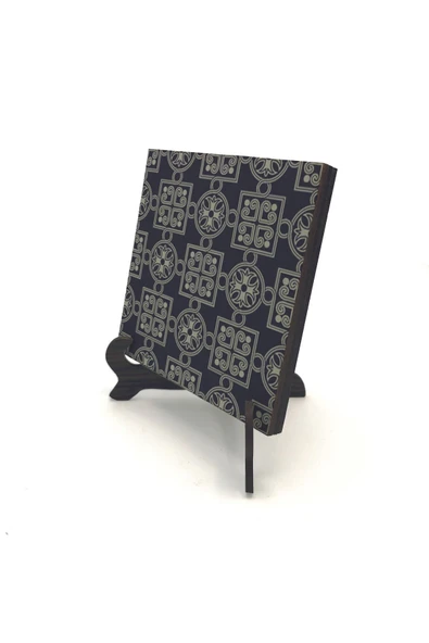 Bizans Deseni Baskılı MDF Masaüstlük 10X10 ürün görseli 1