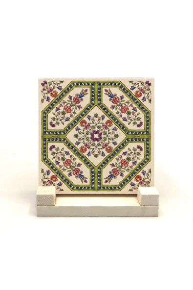 İtalyan Deseni Baskılı Taş Masaüstlük 10X10 ürün görseli 1