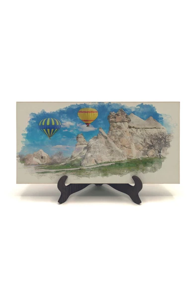 Kapadokya Baskılı MDF Masaüstlük 10X20 - Resim 2