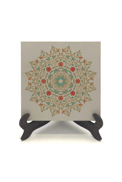 Rumi Desen Baskılı MDF Masaüstlük 10X10 - Resim 2